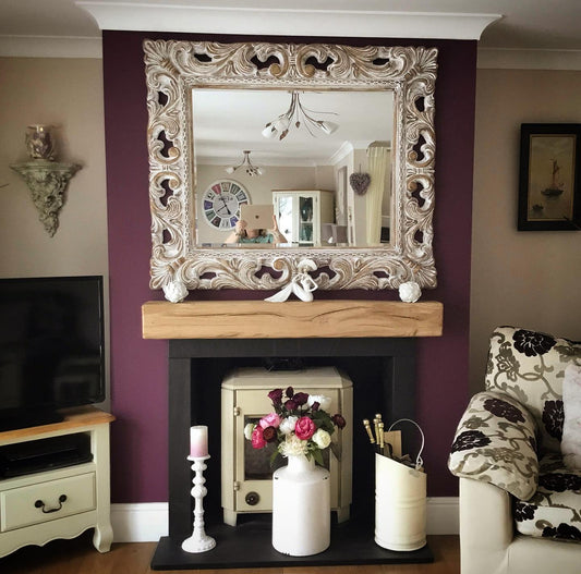 Contemporary Oak Mantel 6" x 4" with fitting kit