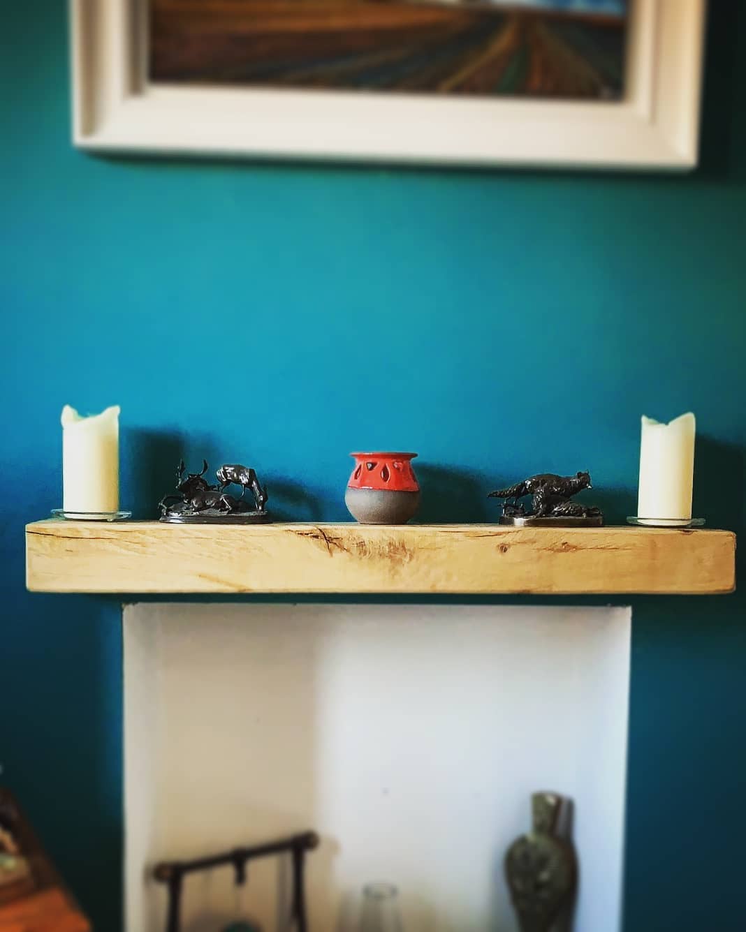 Contemporary Oak Mantel 6" x 6" with fitting kit