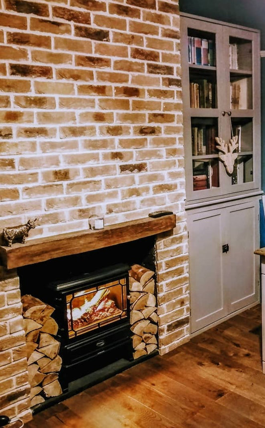 Rustic Oak Mantel 6" x 8" with fitting kit
